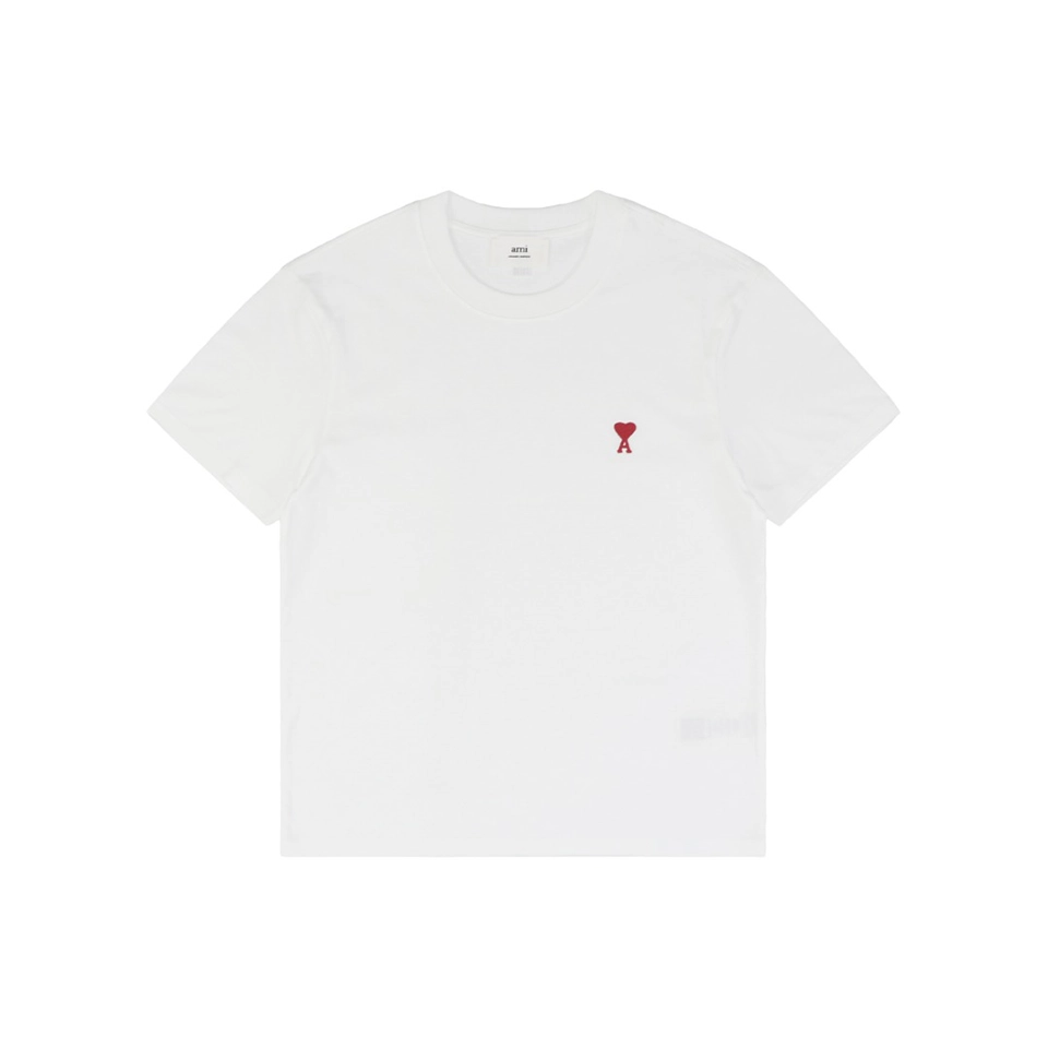 Ami Paris Ami de Cœur Embroidered T-Shirt White Front view