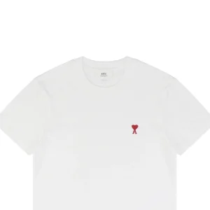 Ami Paris Ami de Cœur Embroidered T-Shirt White