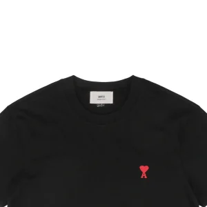 Ami Paris Ami de Cœur Embroidered T-Shirt Black