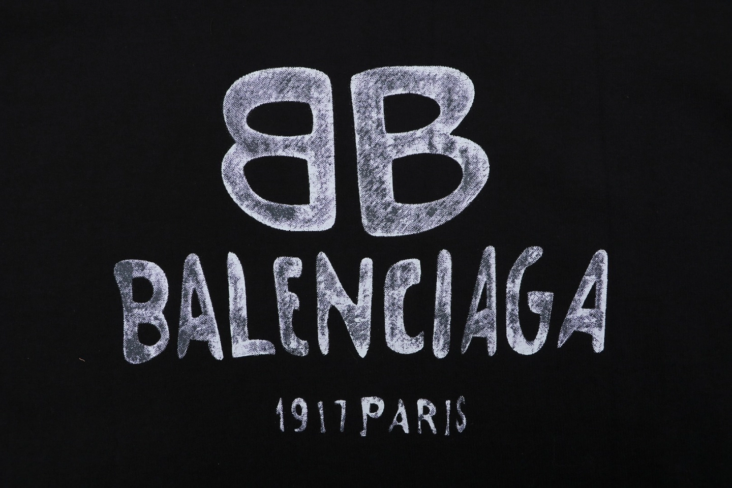 Balenciaga 1719 Double B Graffiti Logo T-Shirt Front Print
