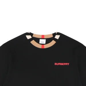 Burberry Check Trim Logo T-Shirt Black