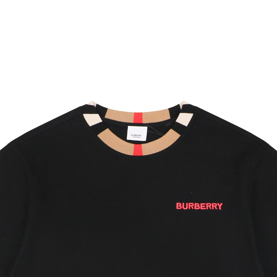 Burberry Check Trim Logo T-Shirt Black