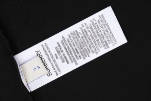 Burberry Cross Stitch Check Equestrian Knight Logo Embroidered Washed Cotton T-Shirt Black Wash label