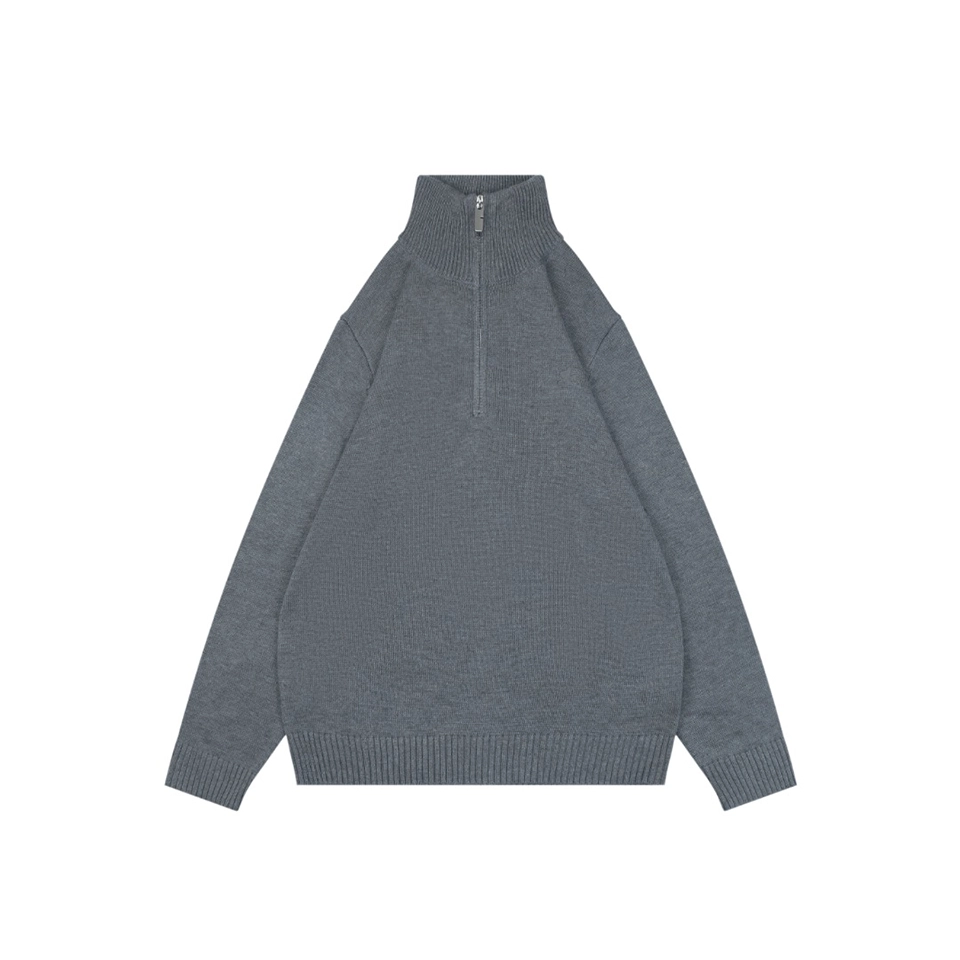 Burberry Equestrian Knight Embroidered Half-Zip Cashmere-Blend Sweater Front view