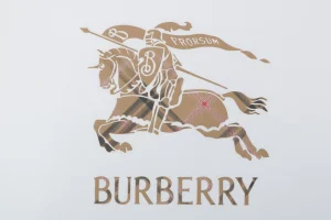 Burberry Gradient Check Equestrian Knight T-Shirt White Front Print