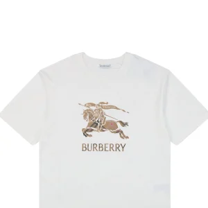 Burberry Gradient Check Equestrian Knight T-Shirt White