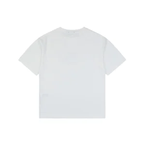 Burberry Large Equestrian Knight Logo Embroidered Washed Cotton T-Shirt White Back view