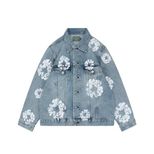 Denim Tears Cotton Wreath Selvedge Denim Jacket Front view Blue