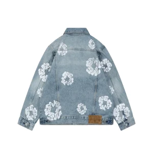 Denim Tears Cotton Wreath Selvedge Denim Jacket Blue Back view
