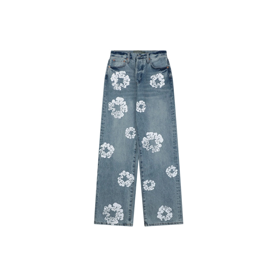 Denim Tears Cotton Wreath Selvedge Denim Jeans Blue Front view