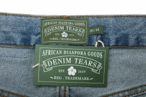 Denim Tears Cotton Wreath Selvedge Denim Jeans Blue Brand label