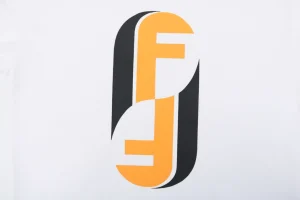 Fendi FF Logo Graphic T-Shirt White Front Print