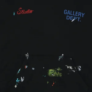 Gallery Dept Leather Patch Logo Oversized Hoodie Front Print