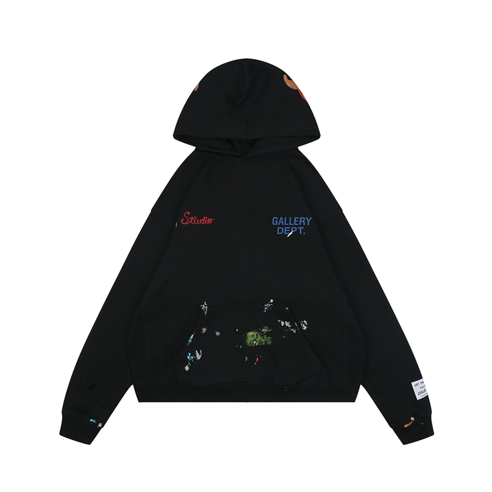 Gallery Dept Leather Patch Logo Oversized Hoodie Front view