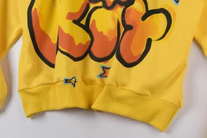 Glo Gang Yellow Graffiti “Old Way” Graphic Hoodie3