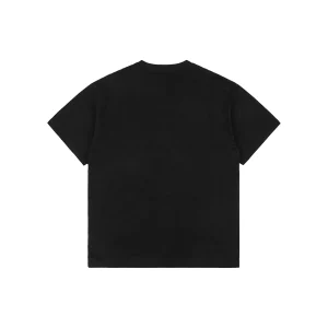 Loewe Heart Detail Anagram Logo Embroidered Cotton T-Shirt Black Back view