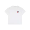 Loe Heart Detail Anagram Logo Embroidered Cotton T-Shirt (White/Black)