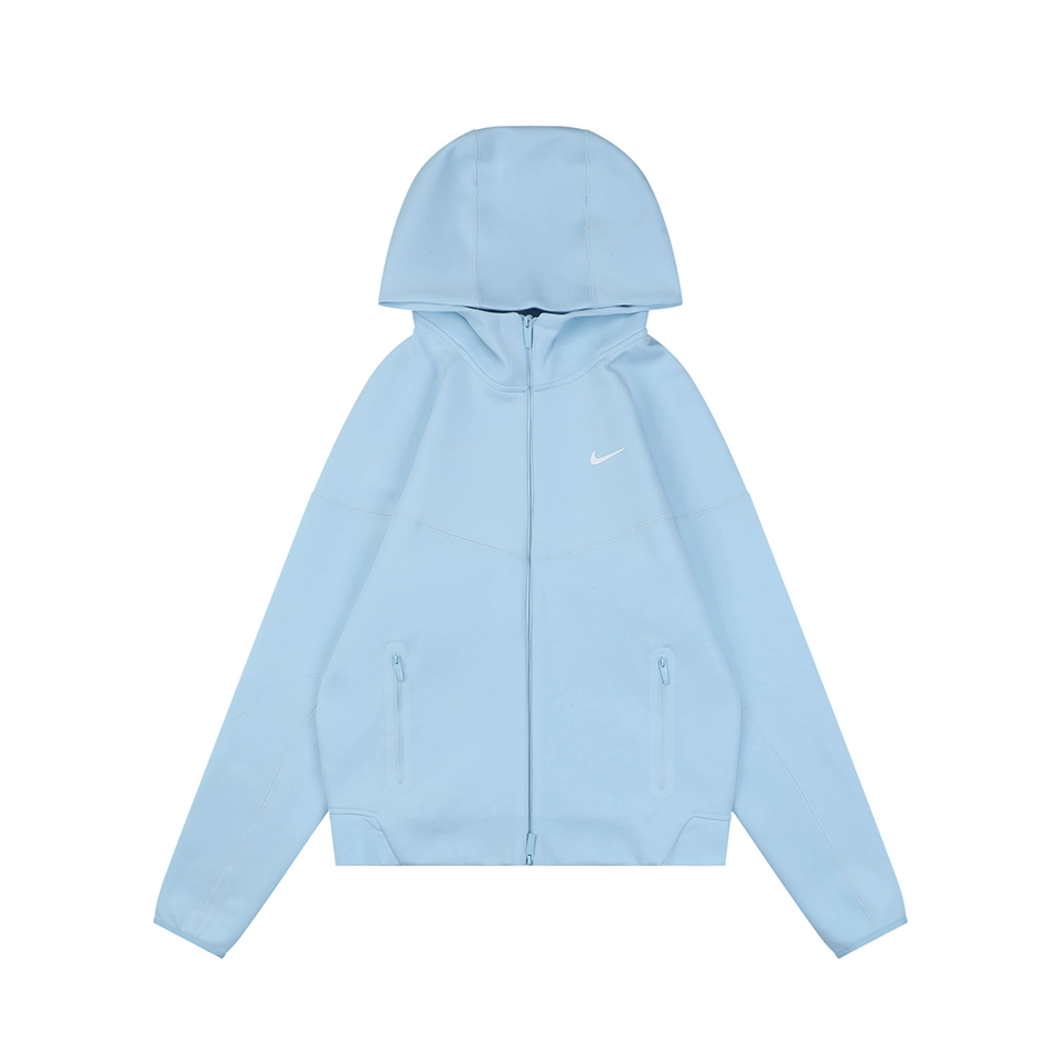 Nike x Nocta Tech Fleece Silicone Logo Zip Hoodie Blue Front view