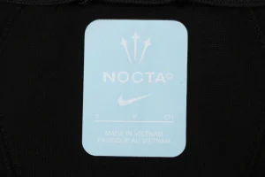 Nike x Nocta Tech Fleece Silicone Logo Zip Hoodie Black Brand label