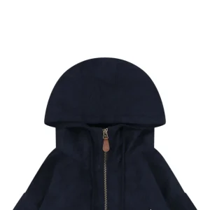 Ralph Lauren Corduroy Embroidered Pony Logo Hooded Jacket Navy