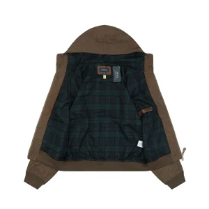 Ralph Lauren Corduroy Embroidered Pony Logo Hooded Jacket Brown Lining