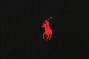 Ralph Lauren Corduroy Embroidered Pony Logo Hooded Jacket Black Brand