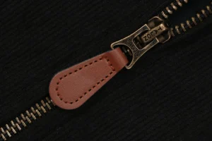 Ralph Lauren Corduroy Embroidered Pony Logo Hooded Jacket Black Zipper puller