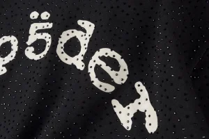 Sp5der Black Mesh Logo Hoodie2