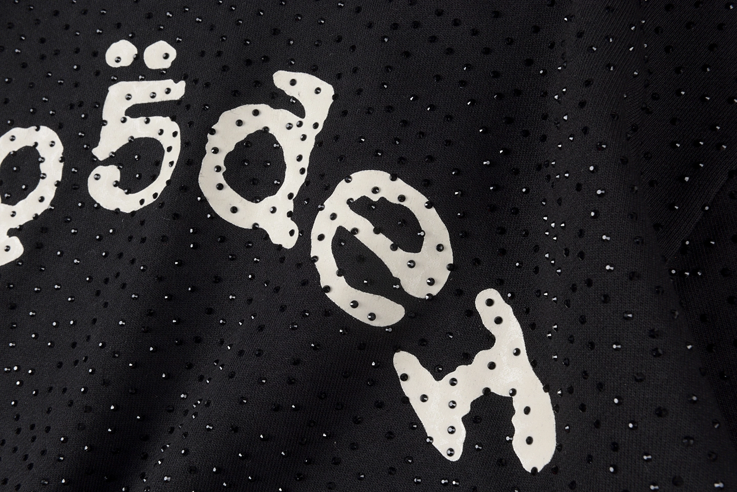 Sp5der Black Mesh Logo Hoodie2