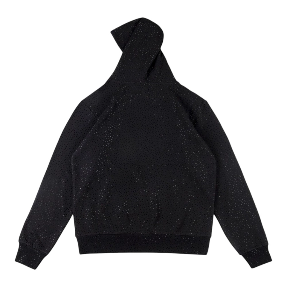 Sp5der Black Mesh Logo Hoodie Back view