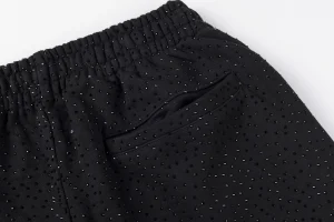 Sp5der Black Mesh Logo Track Pants3