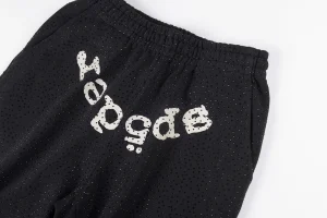 Sp5der Black Mesh Logo Track Pants8