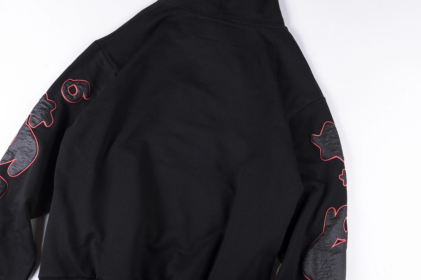 Sp5der Black Red Outline Star Graphic Hoodie5