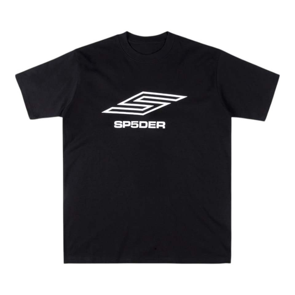 Sp5der Black SP5DER Logo T-Shirt Front view