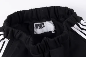 Sp5der Black White Stripe Red Logo Track Pants4