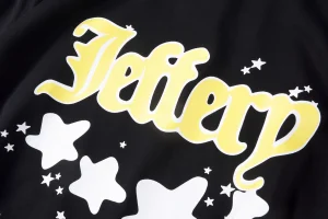 Sp5der Black & Yellow “Jeffery” Star Graphic T-Shirt2