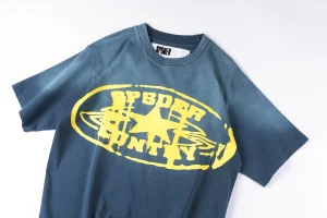 Sp5der Blue Planet Graphic Washed T-Shirt6