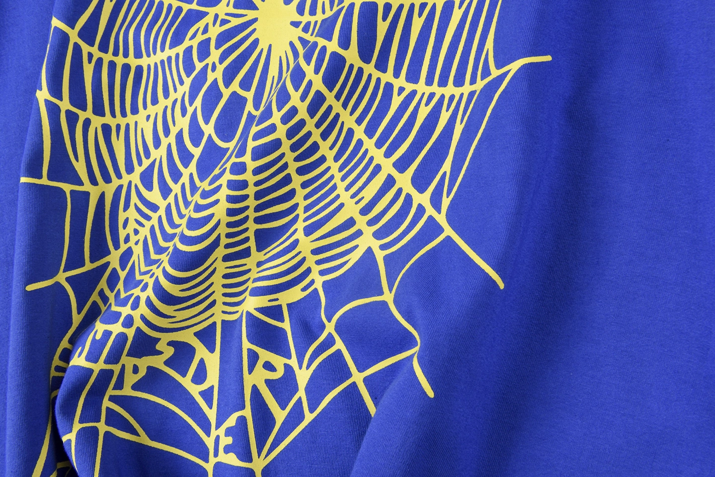 Sp5der Blue Red & Yellow Web Graphic T-Shirt2