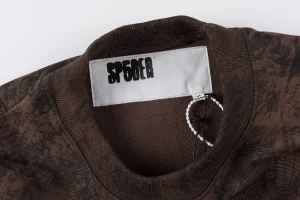 Sp5der Brown Distressed Star “5” Logo Sweatshirt12