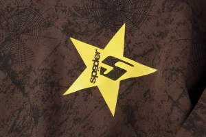 Sp5der Brown Distressed Star “5” Logo Sweatshirt5