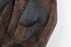 Sp5der Brown Distressed Star Logo Sweatshirt6