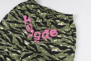 Sp5der Green Camo Logo Straight-Leg Pants4