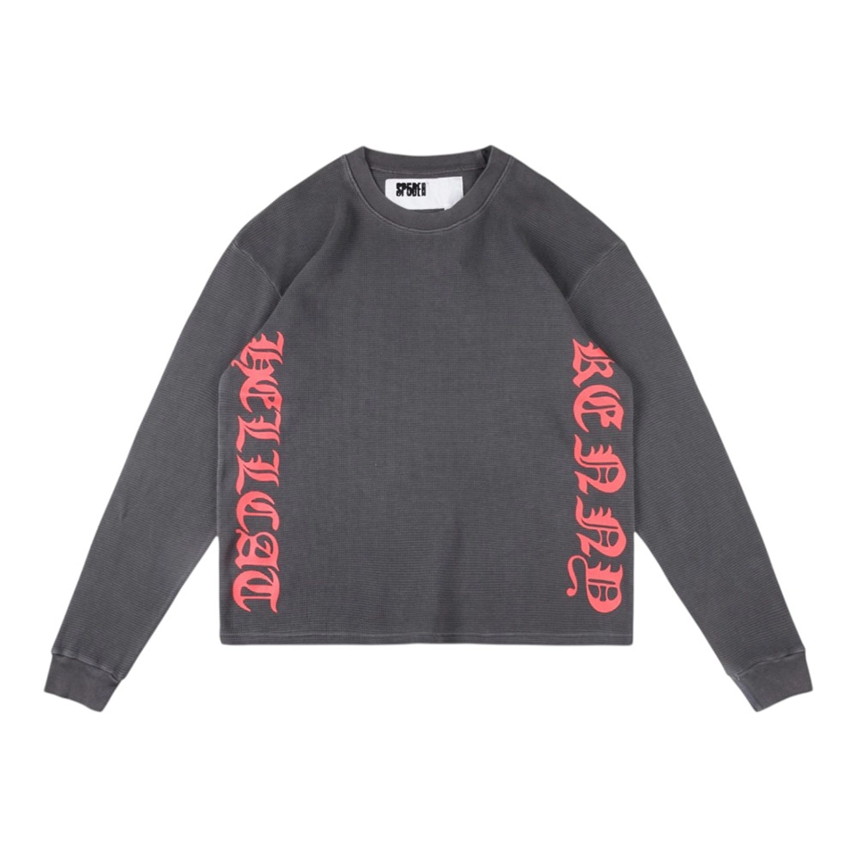 Sp5der Grey Red Spider Web Graphic Shirt Front view