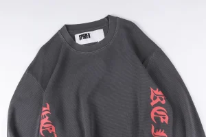 Sp5der Grey Red Spider Web Graphic Shirt3