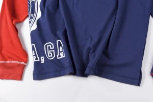 Sp5der Navy Red Panel Graphic Rugby Polo Shirt4