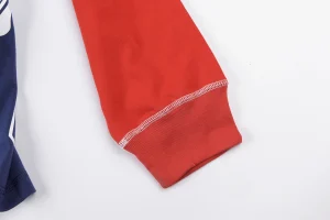 Sp5der Navy Red Panel Graphic Rugby Polo Shirt9