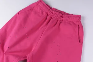 Sp5der Pink Rhinestone Logo Sweatpants2