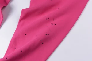 Sp5der Pink Rhinestone Logo Sweatpants8