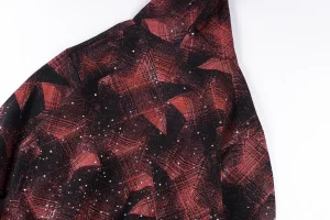 Sp5der Red Black All-Over Print Zip Hoodie5