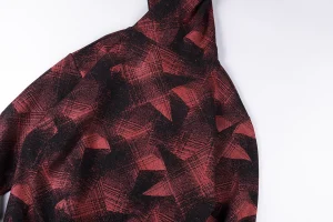 Sp5der Red Plaid Star Web Graphic Hoodie4